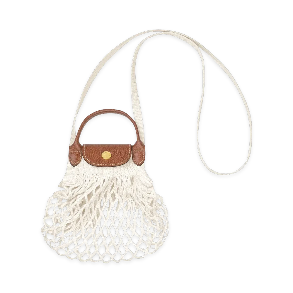 LONGCHAMP Women's Le Pliage Filet XS Crossbody Bag "Ecru"