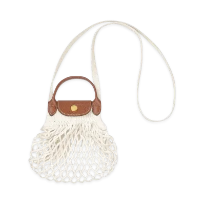 LONGCHAMP Women's Le Pliage Filet XS Crossbody Bag "Ecru"
