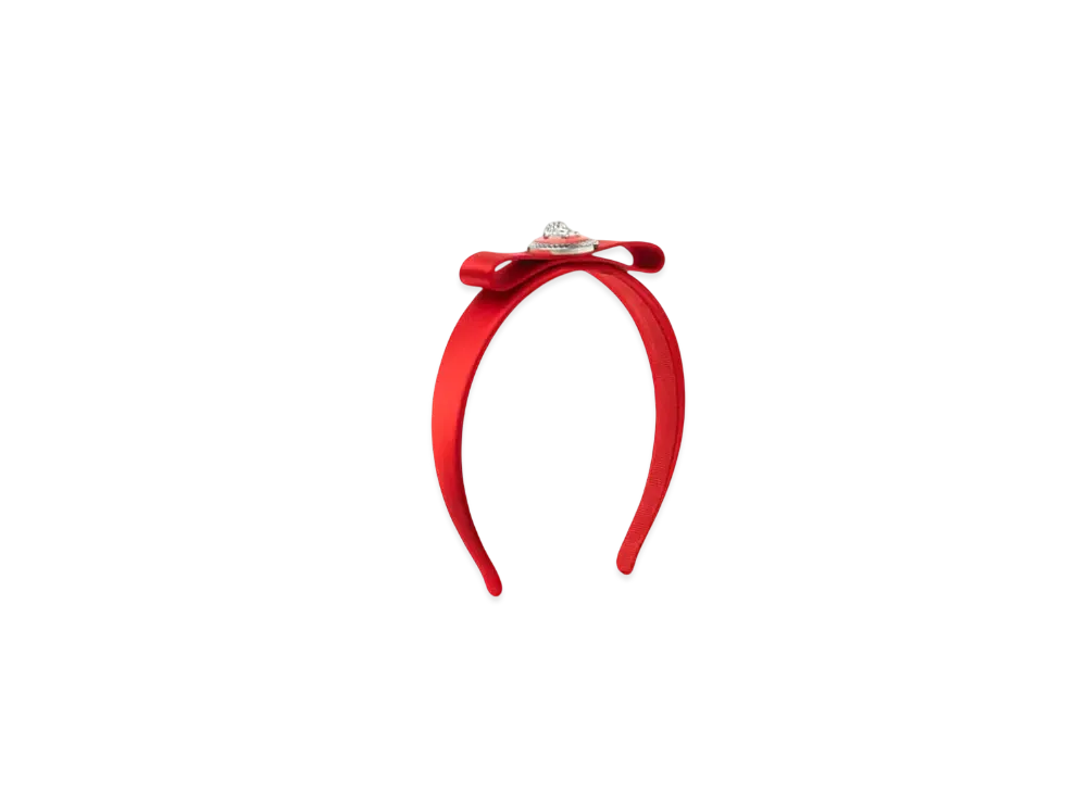 Versace Gianni Ribbon Headband "Red"