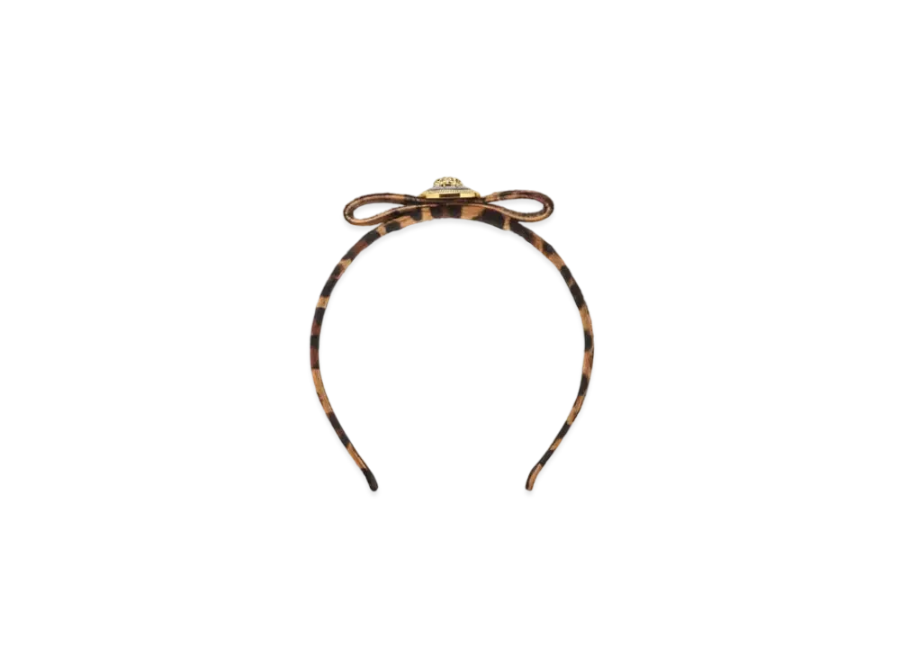 Versace Leopard Gianni Ribbon Headband "Animalier"