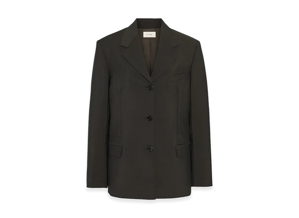The Row Women's Faelan Virgin Wool and Mohair Jacket "Dark Brown"