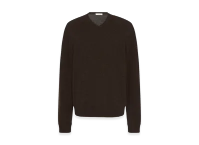 The Row Rod Cashmere Top "Brown Melange"