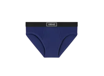 Versace 90s Vintage Logo Briefs "Blue"