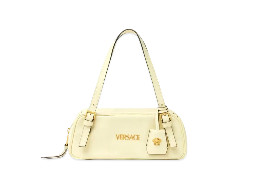 Versace Tag Bowling Shoulder Bag "Yellow"