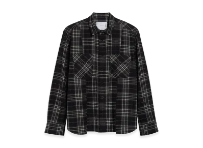 sacai Plaid Flannel Shirt "Black"