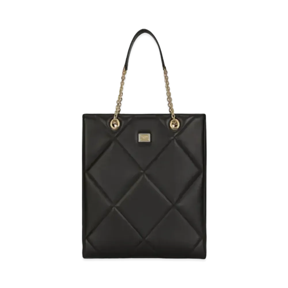 Dolce&Gabbana Jungle Shopping Bag Matrasse Calfskin "Black"