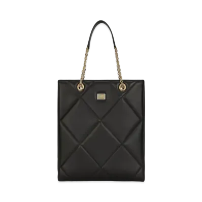 Dolce&Gabbana Jungle Shopping Bag Matrasse Calfskin "Black"