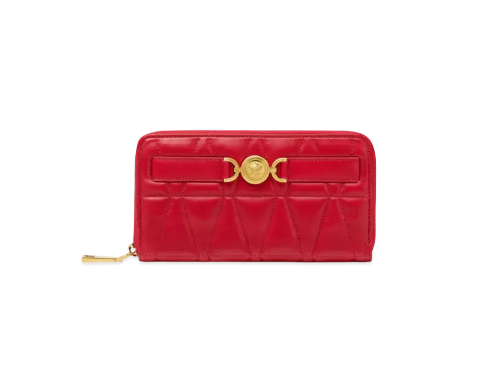Versace Medusa '95 Quilted Long Wallet "Red"