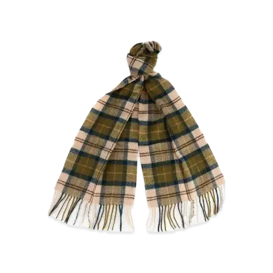 Barbour Wool Tartan Scarf "Beige"