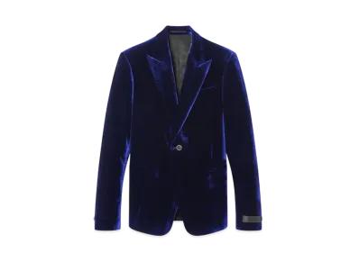 Versace Single-Breasted Blazer "Blue"