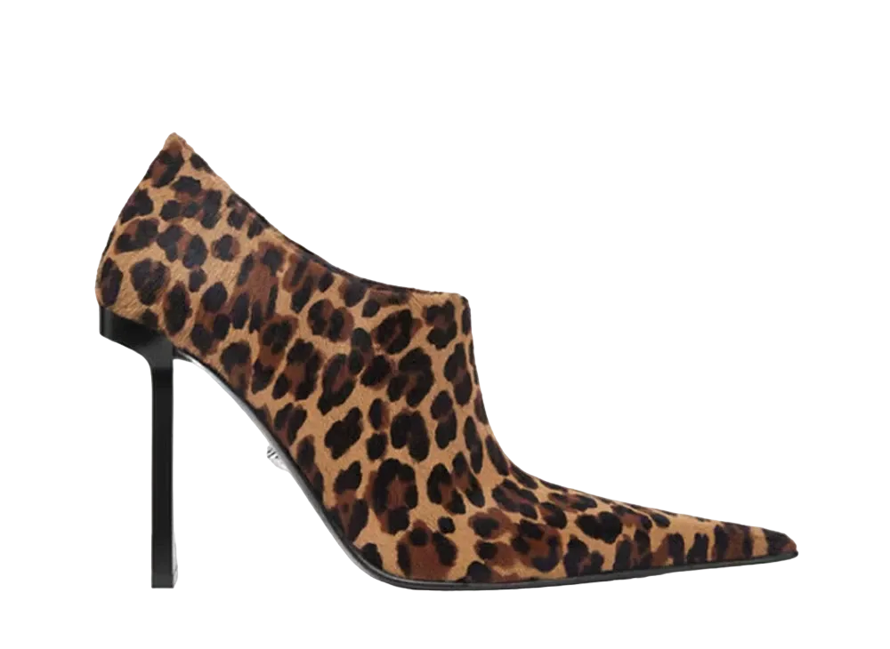 Versace Women's Leopard Slice Ankle Boots 105mm "Animalier"
