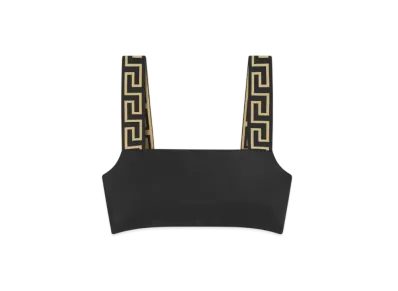 Versace Greca Border Bikini Top "Black"