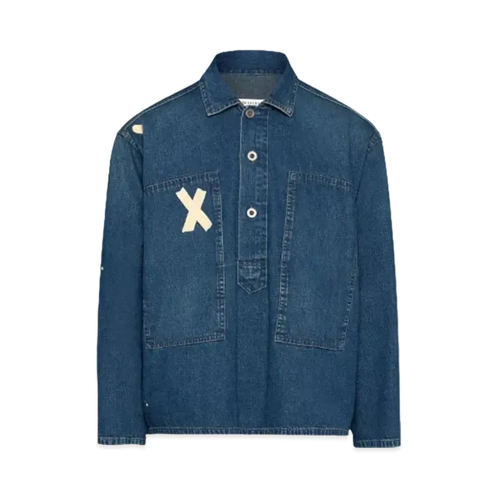 Maison Margiela Distressed Denim Shirt "Greencast Indigo"