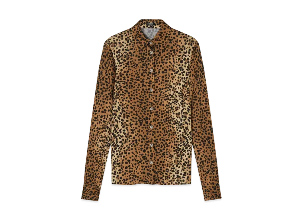 Versace Leopard Fitted Shirt "Animalier"
