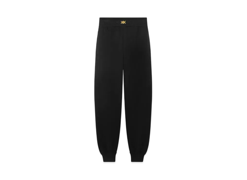 Versace Cashmere-Blend Knit Sweatpants "Black"
