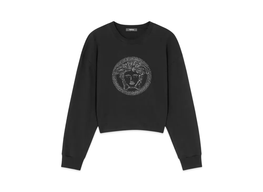 Versace Embellished Medusa Sweatshirt "Black"