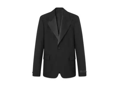 Versace Crystal Mohair-Blend Single-Breasted Blazer "Black"
