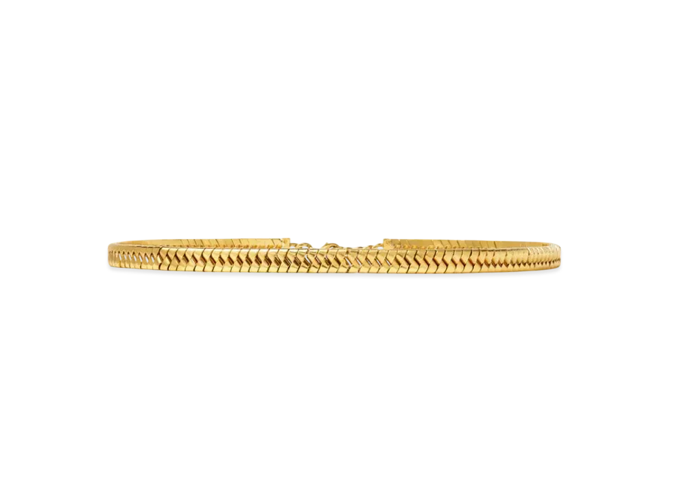 Versace Bind Chain Belt 0.6" "Gold"