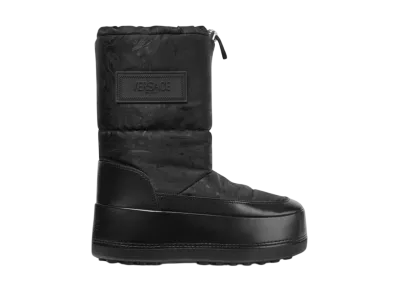 Versace Women's Barocco Versace Milano Boots "Black/Silver"