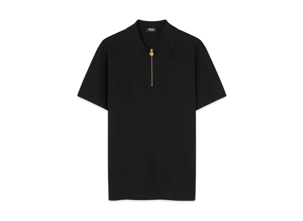 Versace Medusa Zip Polo "Black"