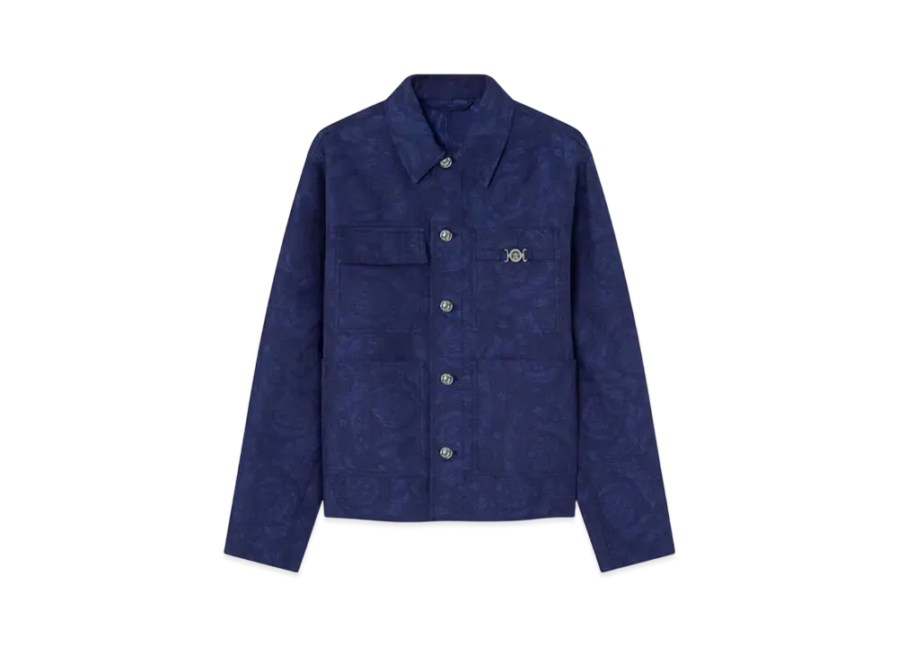 Versace Barocco Jacquard Carpenter Jacket "Blue"
