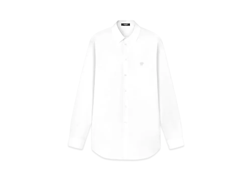 Versace Embroidered Medusa Shirt "White"