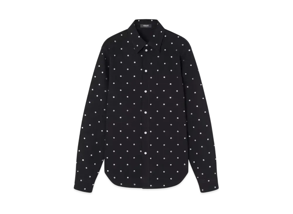 Versace Cielo Stellato Denim Overshirt "Black"