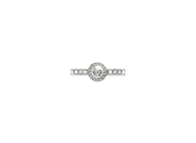 Versace Crystal Gianni Ribbon Ring "Silver"
