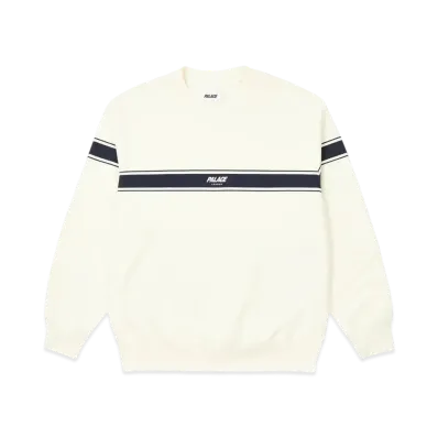 PALACE London Tri Band Crew "Off White"