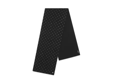 Versace Cielo Stellato Knit Scarf "Black"