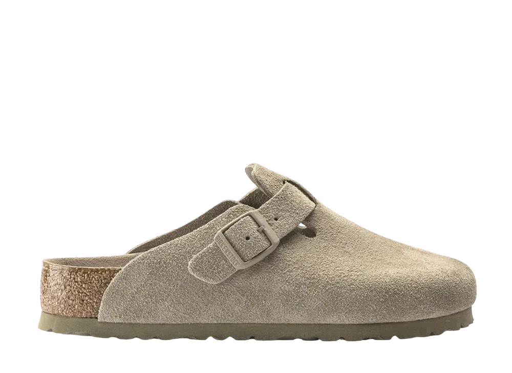 BIRKENSTOCK Boston "Faded Khaki" (Soft Footbed)
