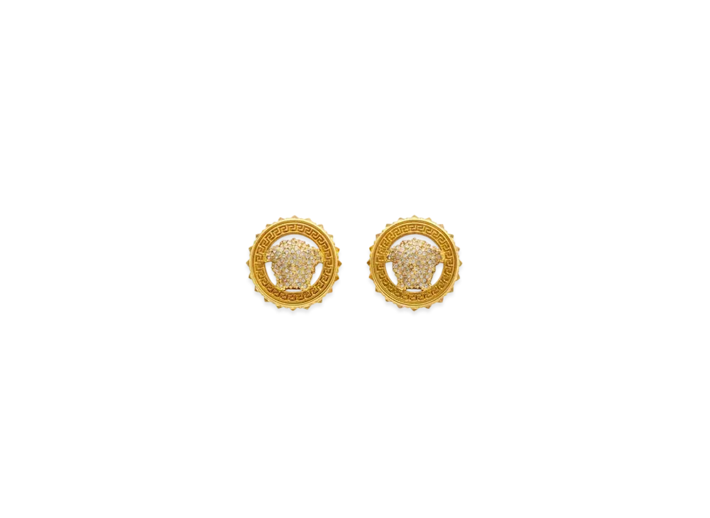 Versace Crystal Medusa '95 Stud Earrings "Gold"