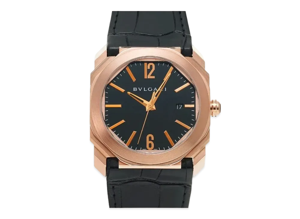 BVLGARI Octo Solo Tempo "Black/Pink Gold/Black"