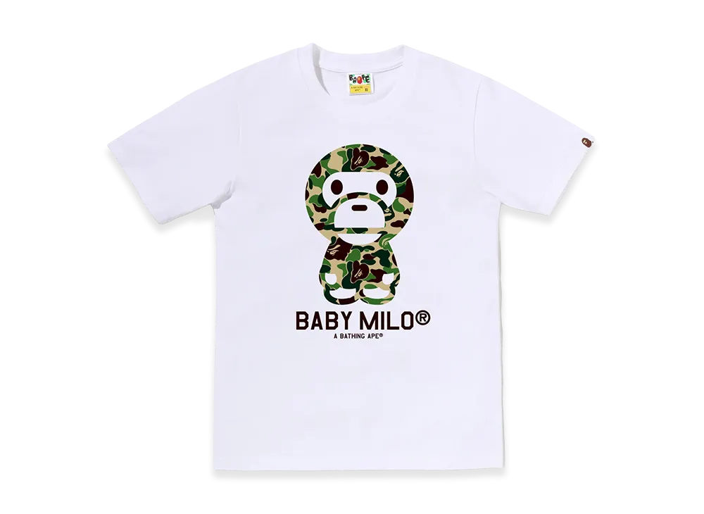 A BATHING APE Women's ABC Camo Baby Milo Tee "White/Green"