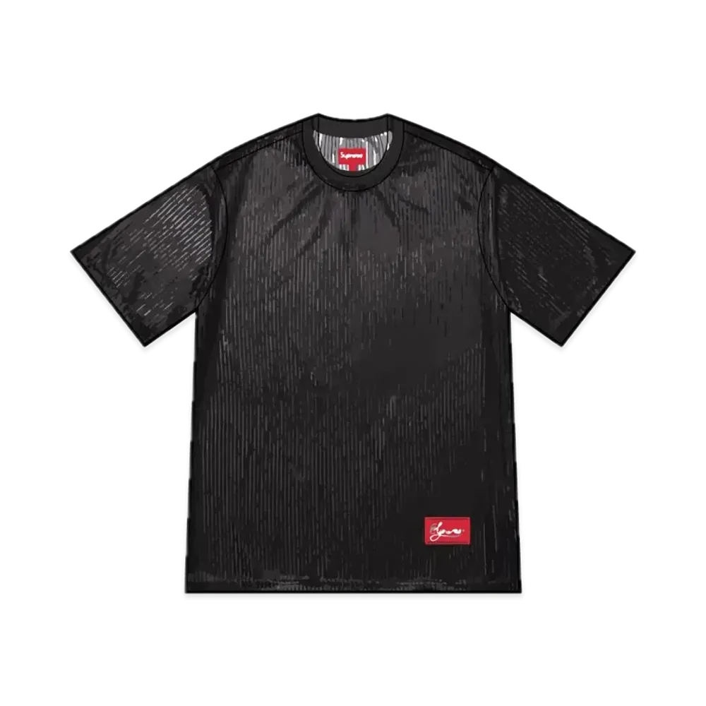 Supreme Gradient Mesh Stripe Jersey "Black"