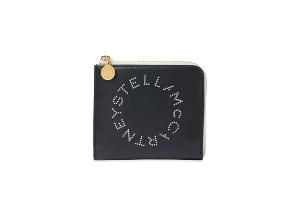 STELLA McCARTNEY Logo Zip Card Holder "Black"
