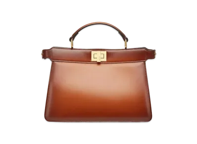 FENDI Peekaboo Iseeu East-West Leather Bag "Brown"