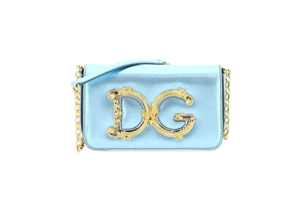 Dolce&Gabbana DG Girls Clutch Mold Lenapa Leather "Blue"