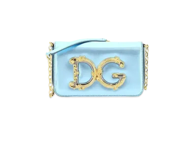 Dolce&Gabbana DG Girls Clutch Mold Lenapa Leather "Blue"