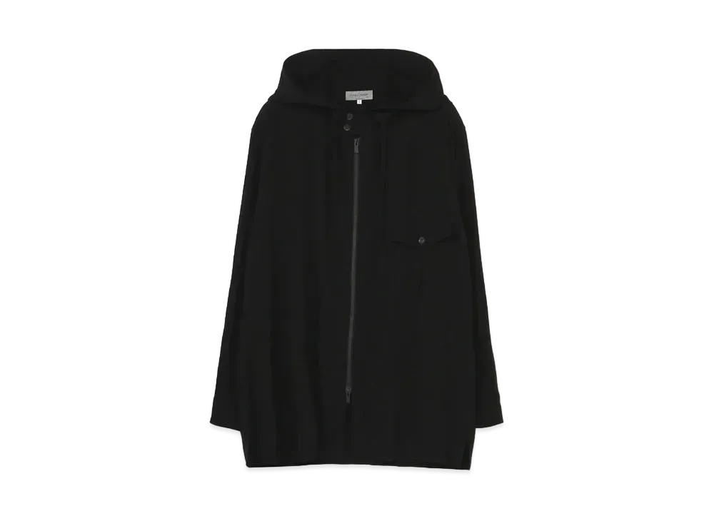 Yohji Yamamoto Pour Homme CU/RY/S GABARDINE HOODED BLOUSE "Black"