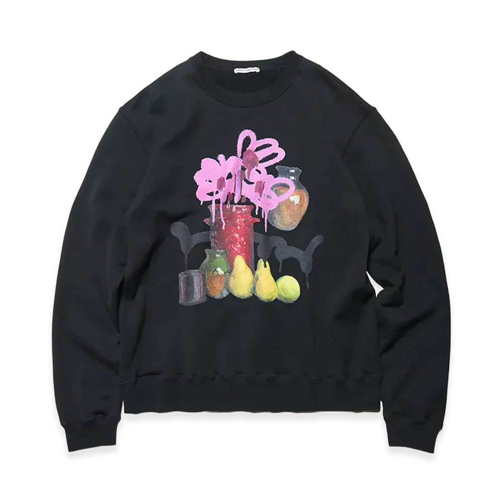 uniform experiment x Michael Cherno Red Vase Crewneck Top "Black"
