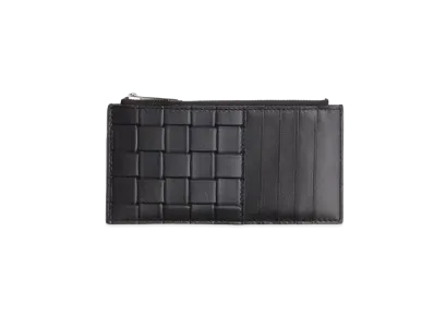 Bottega Veneta Zipped Card Holder "Black"