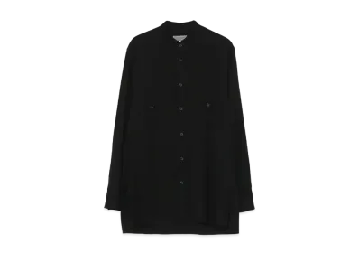 Yohji Yamamoto Pour Homme CU/RY/S GABARDINE CHEST LOOP STAND BLOUSE "Black"