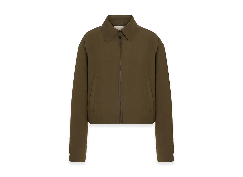 The Row Women's Nelis Viscose and Silk Jacket "Sepia Khaki"