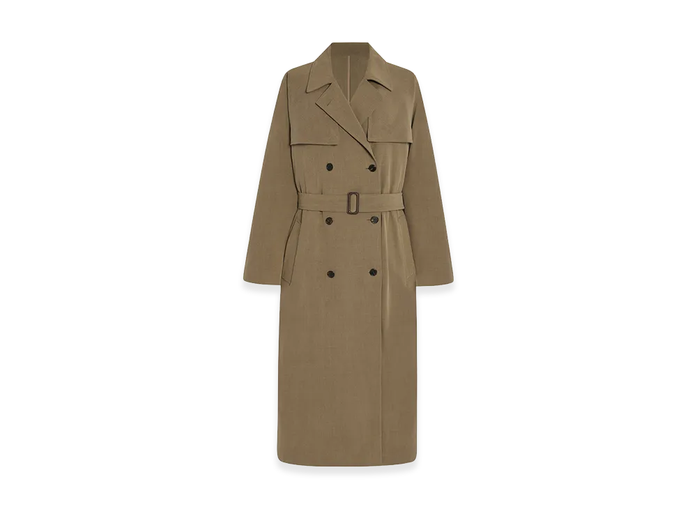 The Row Women's Rhydian Wool and Silk Coat "Beige Grey"