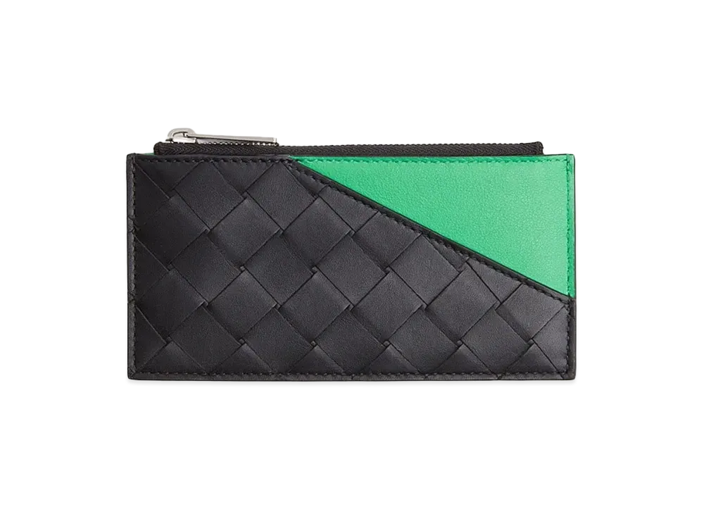 Bottega Veneta Zipped Card Holder "Black"
