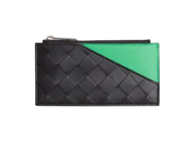 Bottega Veneta Zipped Card Holder "Black"
