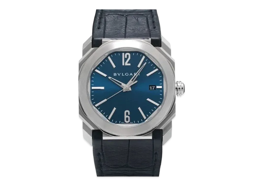 BVLGARI Octo Solo Tempo "Blue/Stainless Steel/Dark Blue"