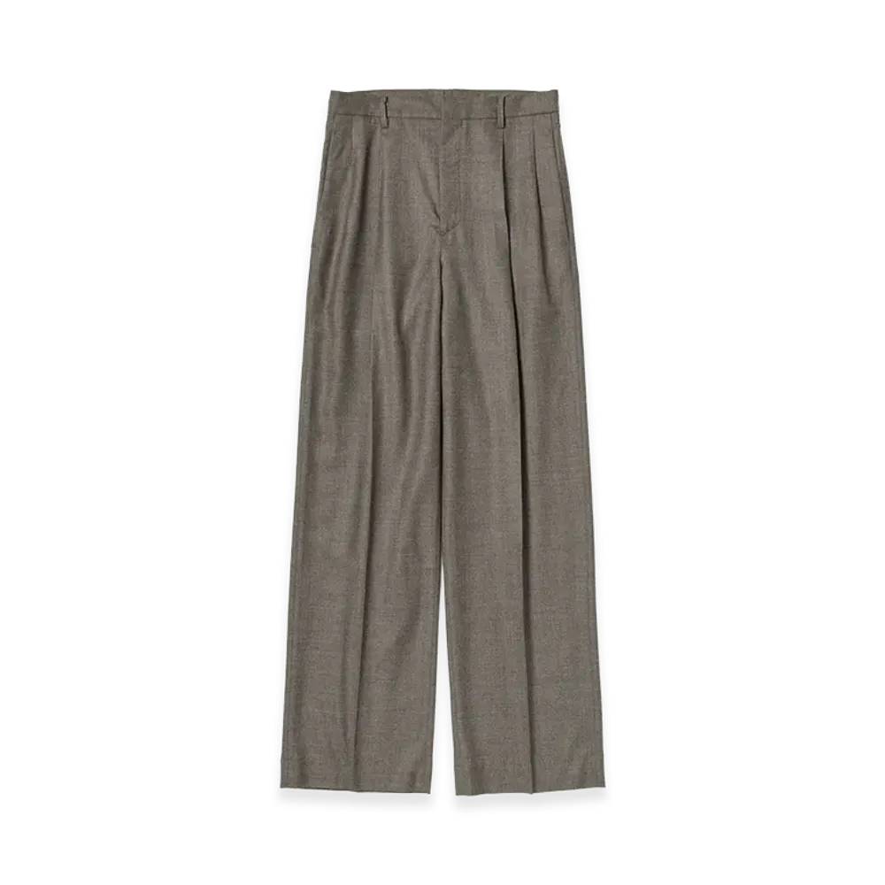 AURALEE Women's Super Light Wool Two-Tuck Slacks "Top Brown"