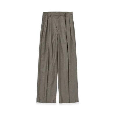 AURALEE Women's Super Light Wool Two-Tuck Slacks "Top Brown"